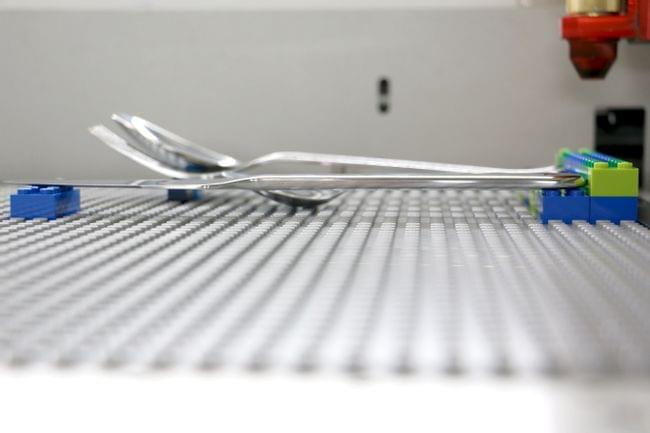 Laser marking metal cutlery