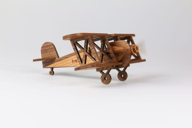 Laser cut wooden airplane