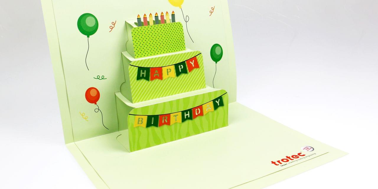 Lasergeschnittene Geburtstagskarte