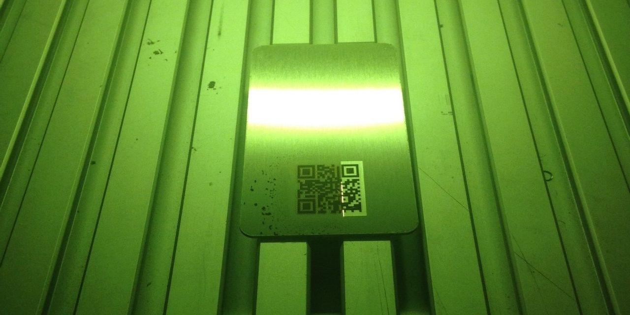 Laser marking a barcode