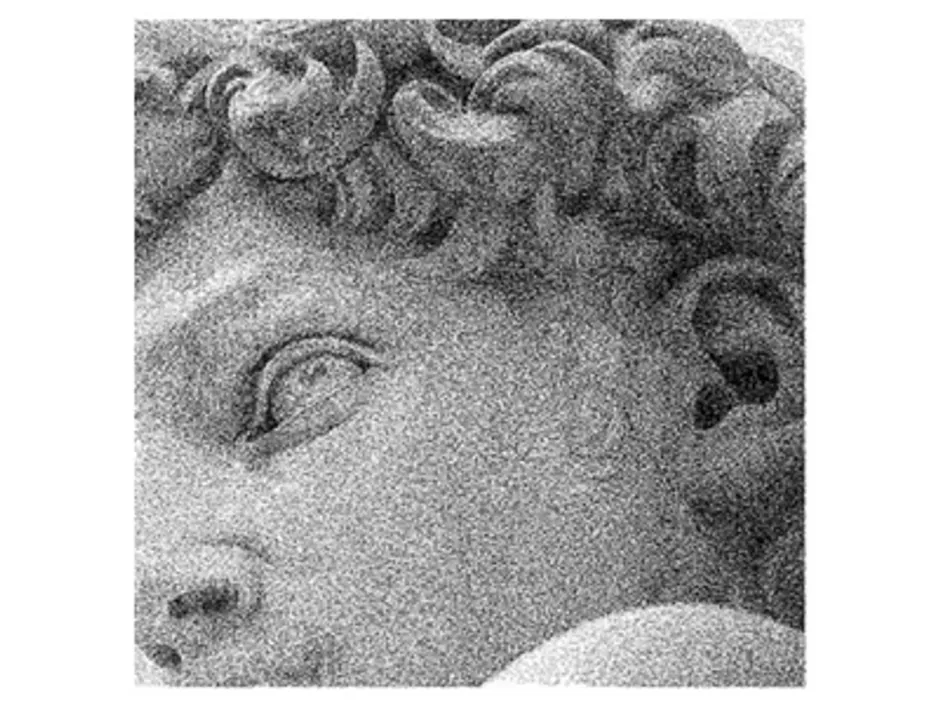 Detailed grayscale stone portrait engraved with Trotec Speedy series laser cutter