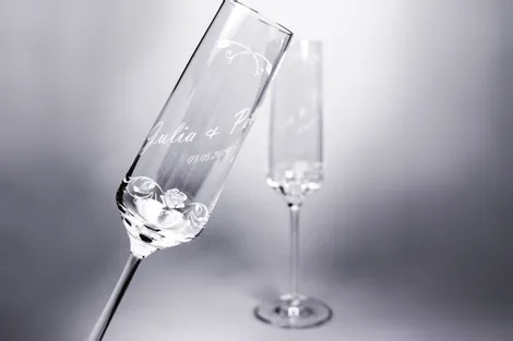 Laser engraving glasses