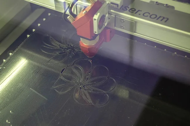 laser cutting ADA flowers