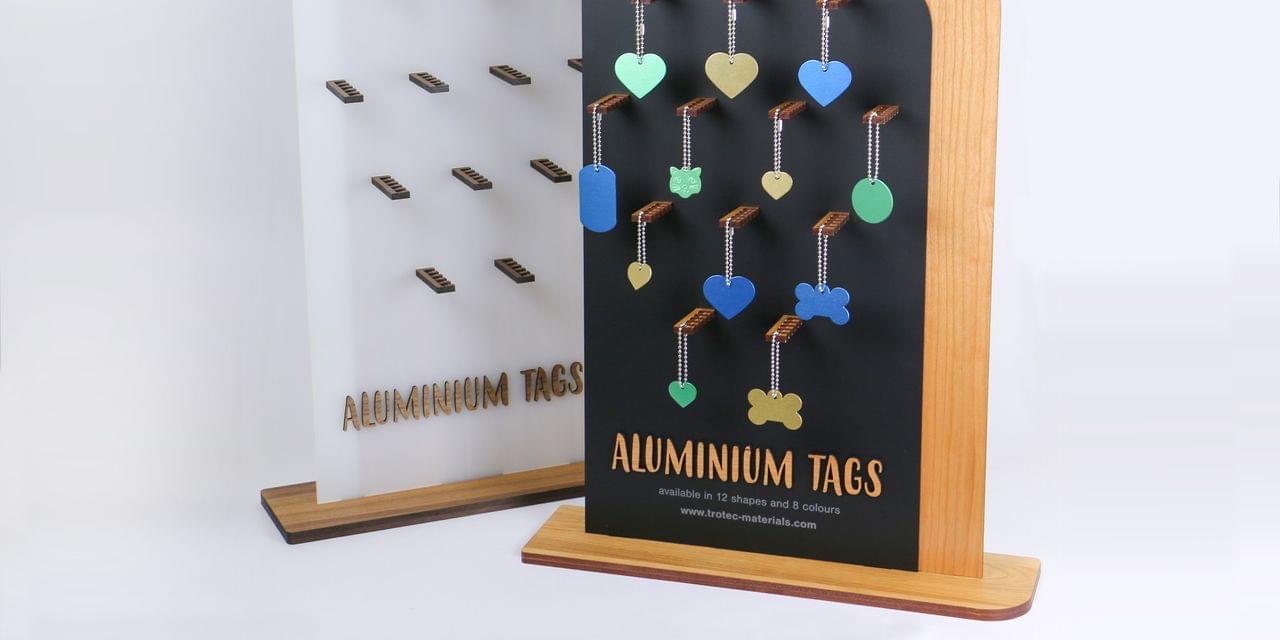 Présentoir pour médaillons en aluminium