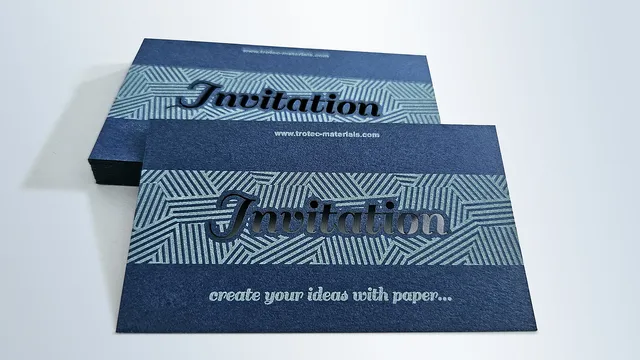 Laser-cut invitation card with geometric pattern made using Trotec laser engraving machine