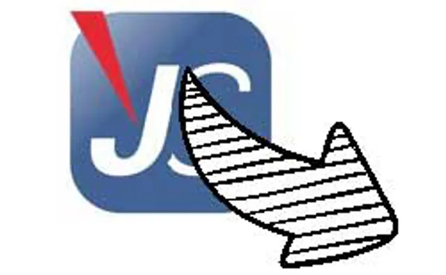 Icono del software JobControl® con flecha rayada superpuesta utilizado en los sistemas láser Trotec