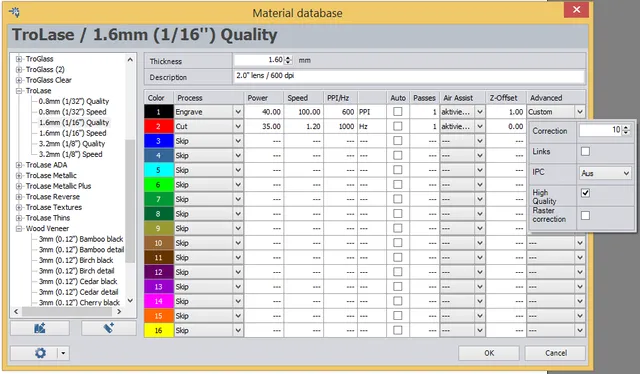 High-quality Modus in der JobControl®