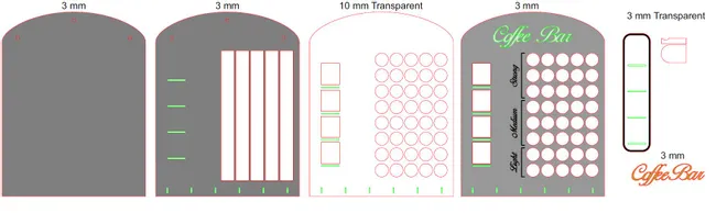 Kapselhalter laserschneiden aus Acrylglas