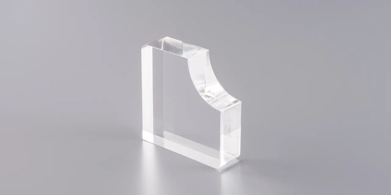 Forma de acrílico transparente cortada con precisión con la cortadora láser Trotec serie Speedy CO₂.