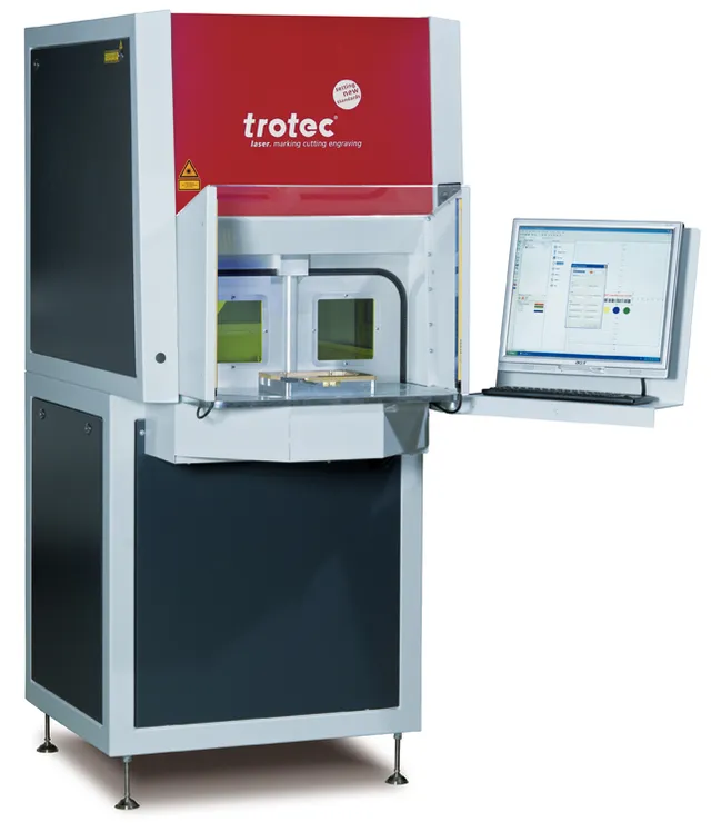 Trotec SpeedMarker lasermarkeermachine met geïntegreerde Ruby® lasersoftware-interface