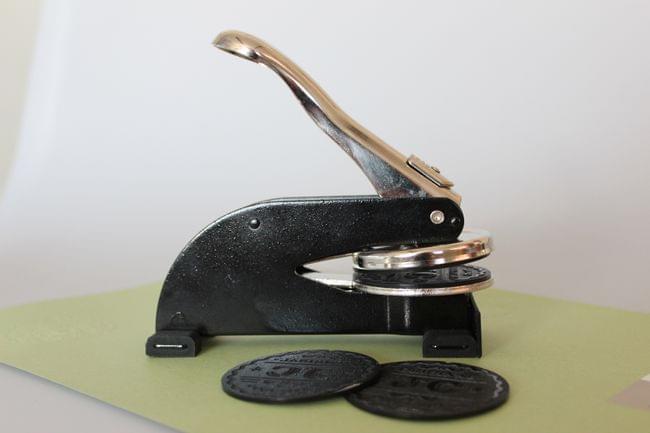 embossing tool engraved delrin