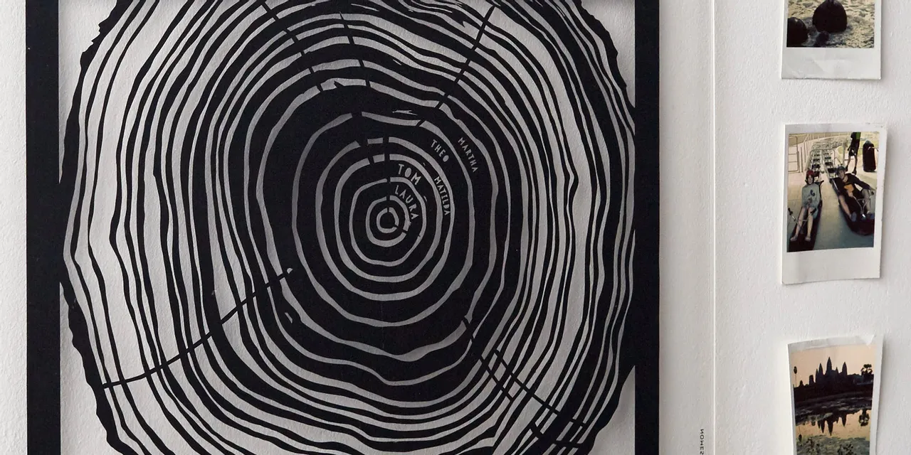 Tree ring wall art intricately laser cut with Trotec Speedy CO₂ laser engraving machine