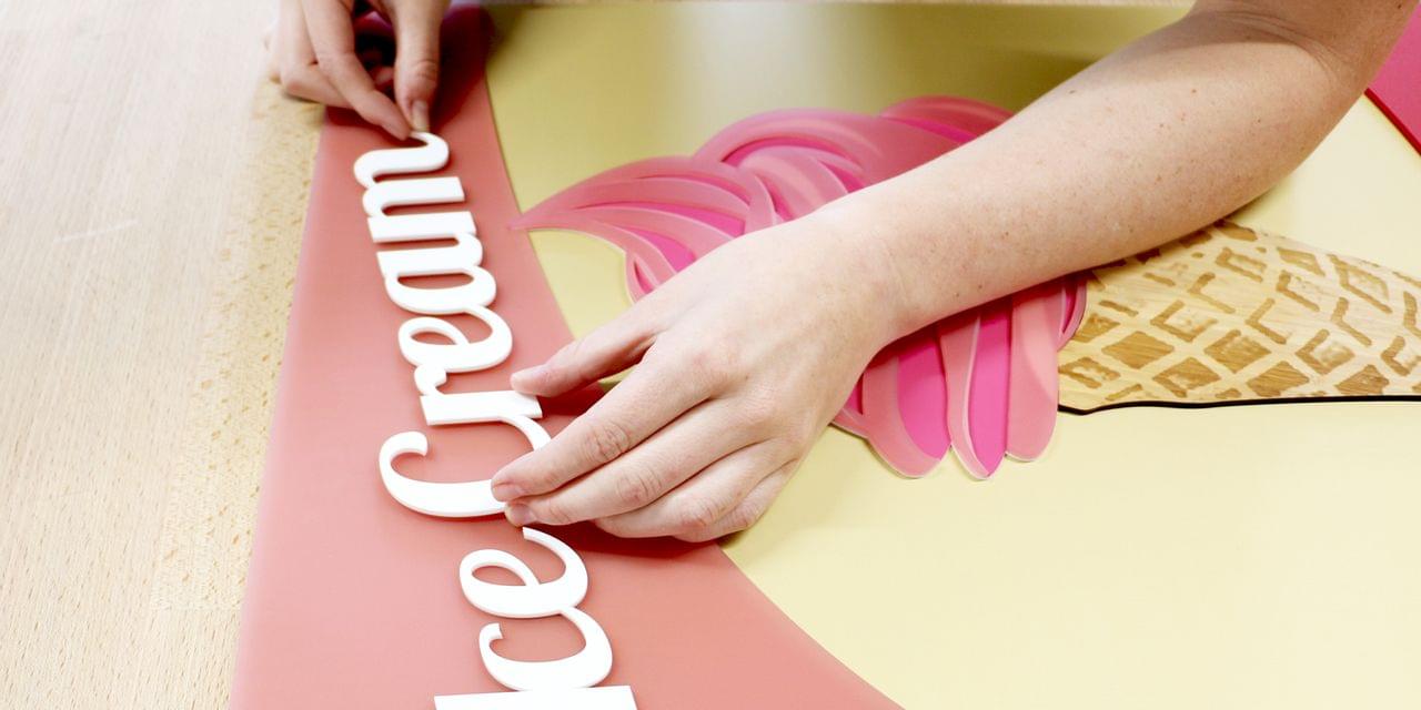 diy bord met ijsje