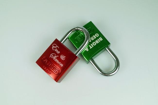 laser engraved padlock