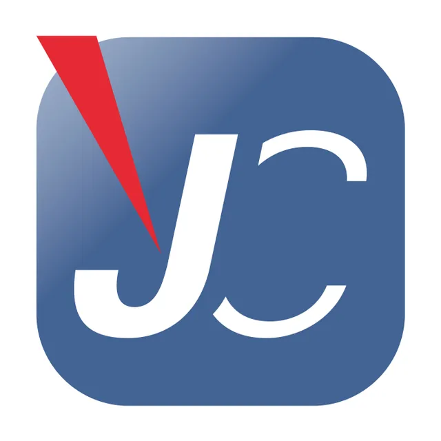 Trotec JobControl®-softwarelogo med rød laserstråleaccent