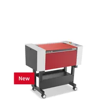 Pemotong dan pengukir laser Trotec Speedy 100 CO₂ baru pada dudukan beroda