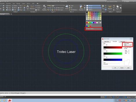 установить цвет линии AutoCAD