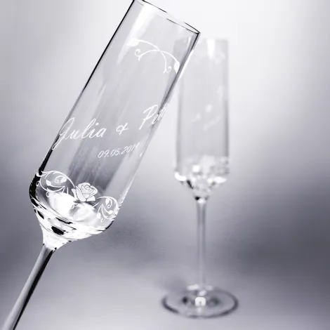 Laser engraving glasses