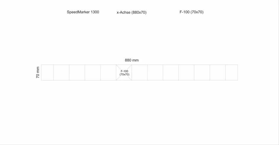 SpeedMarker 1300: F-100 with x-axis