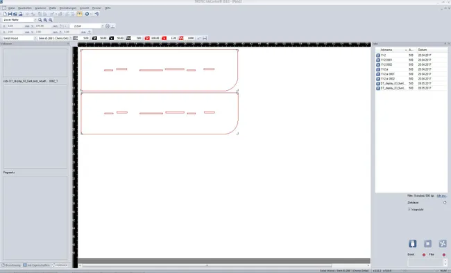 Configuración del láser para corte de display
