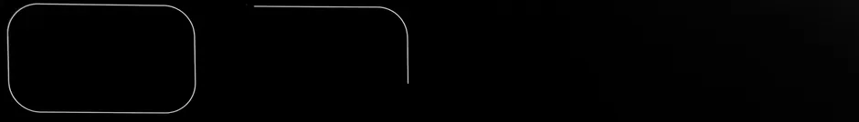 黒のアクリルシートにトロテック・CO₂レーザーカッターでカットされたきれいなベクターライン。