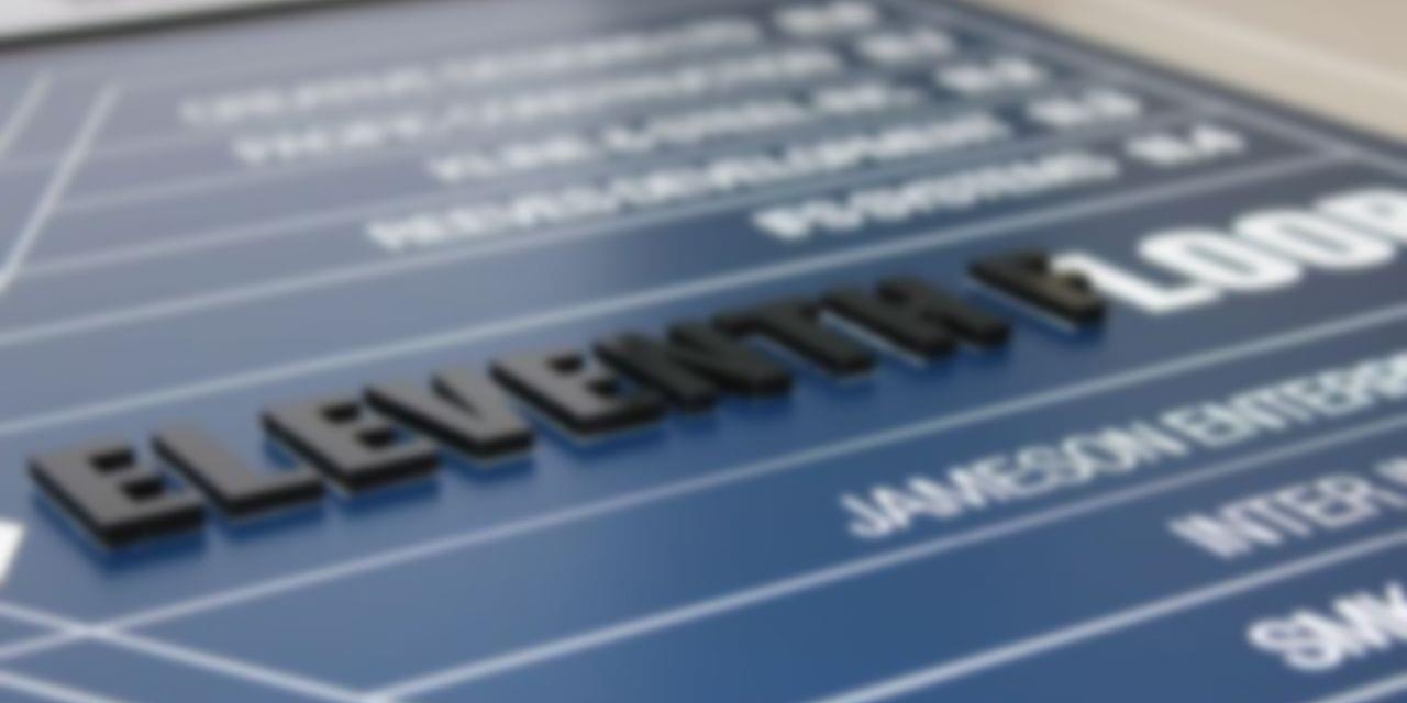 sign made of plastic and acrylic