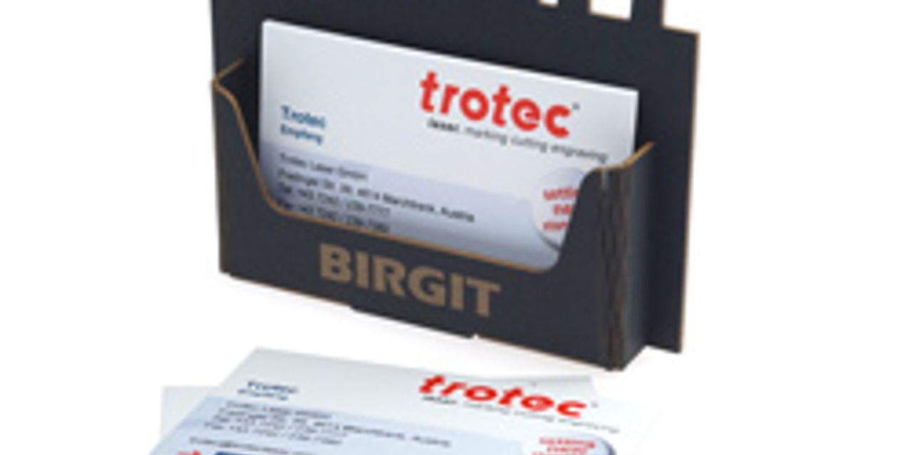 business card stand cardboard