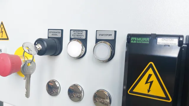 Small laser engraved signs on machine