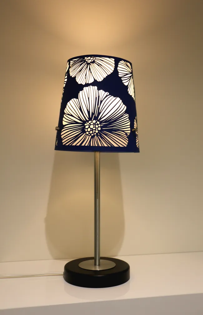 Laser cut paper lampshade