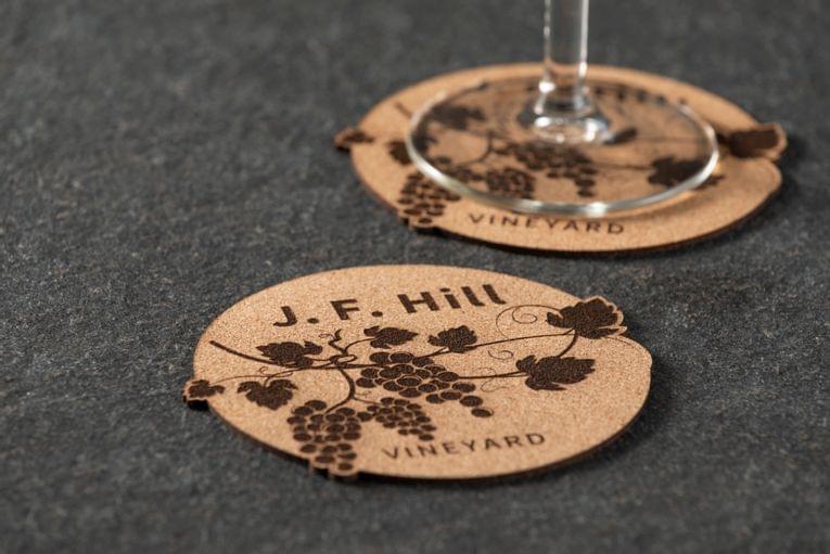 laser engraving cork coaster