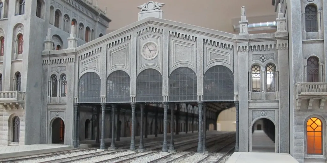 Architectural model of the railway station in vienna