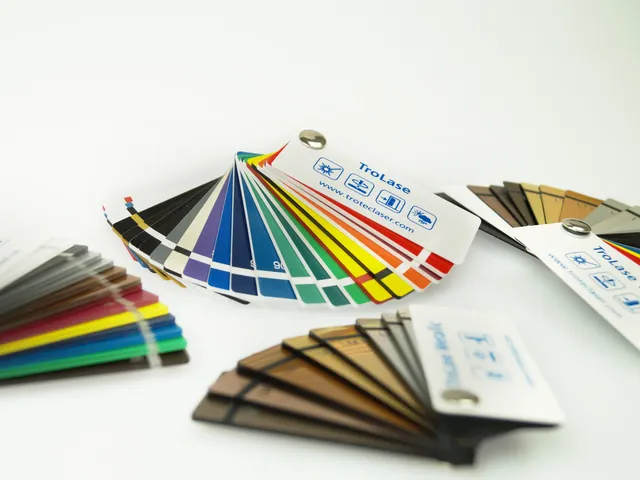 TroLase color sample swatches for Trotec laser engraving and cutting applications