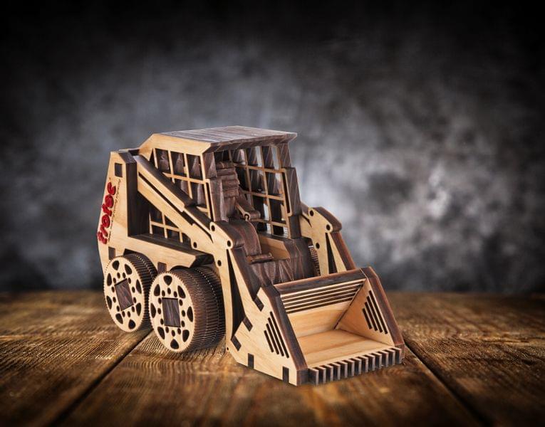 lasersnijden model van hout bulldozer