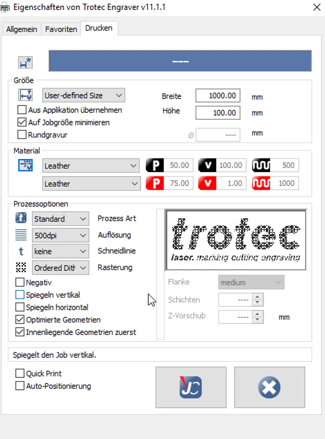 trotec tryckinställningar läderbälte