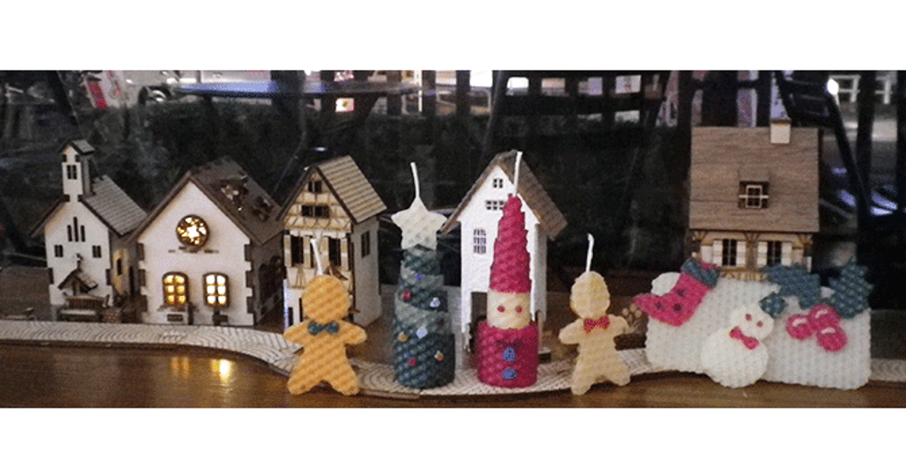 corte láser de velas navideñas