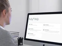 User navigating Trotec Ruby software help page on desktop computer