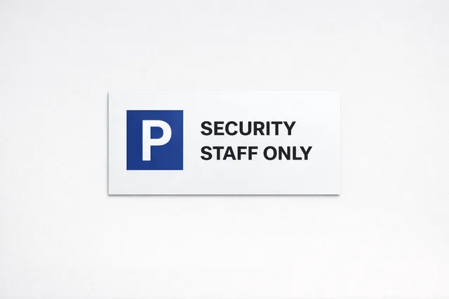 Parking sign