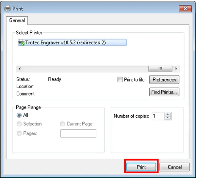 Adobe Illustrator: Printer settings