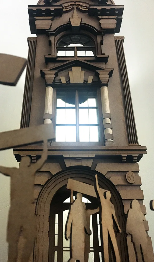 Model architektoniczny wykonany na laserze