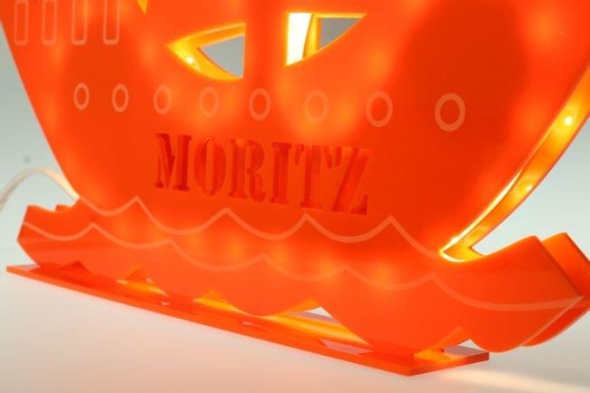 acrylic night light laser engraved