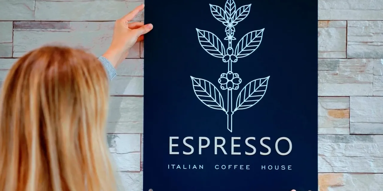 Lasergraviertes Schild Espresso