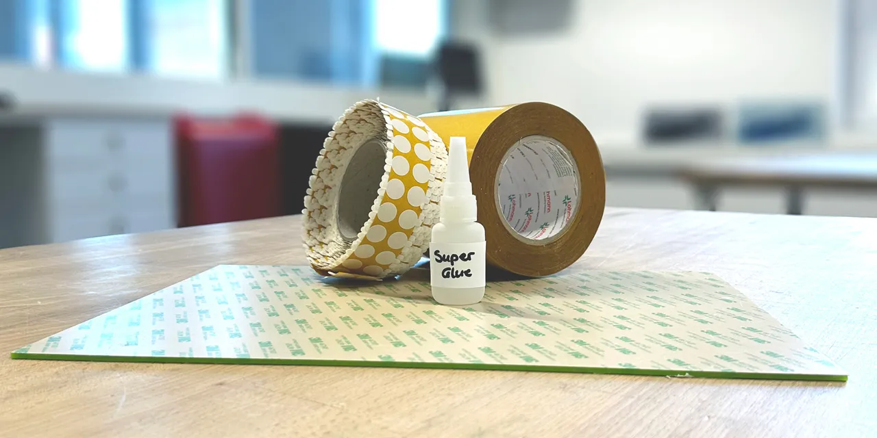 Trotec laser-compatibele kleefstoffen, inclusief superlijm, dubbelzijdige tape en kleefvel