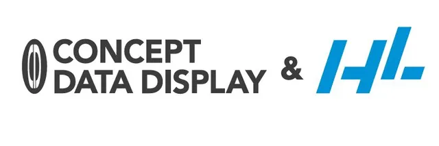 Los logotipos Concept Data Display y HL Display uno al lado del otro