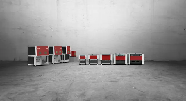 Trotec laser machines lineup including SpeedMarker and Speedy series CO₂ engraving systems