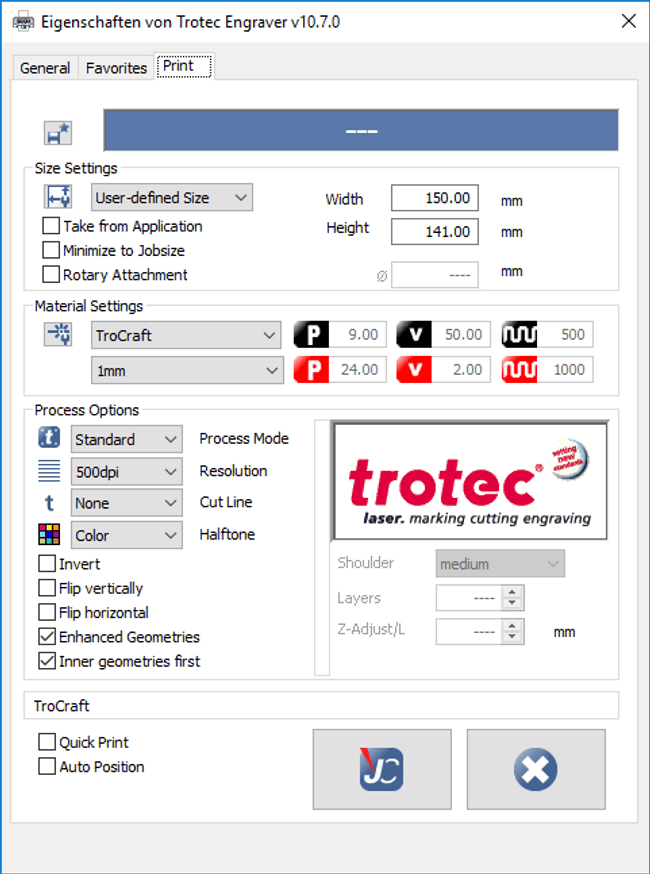 Incisione Laser TroCraft Eco
